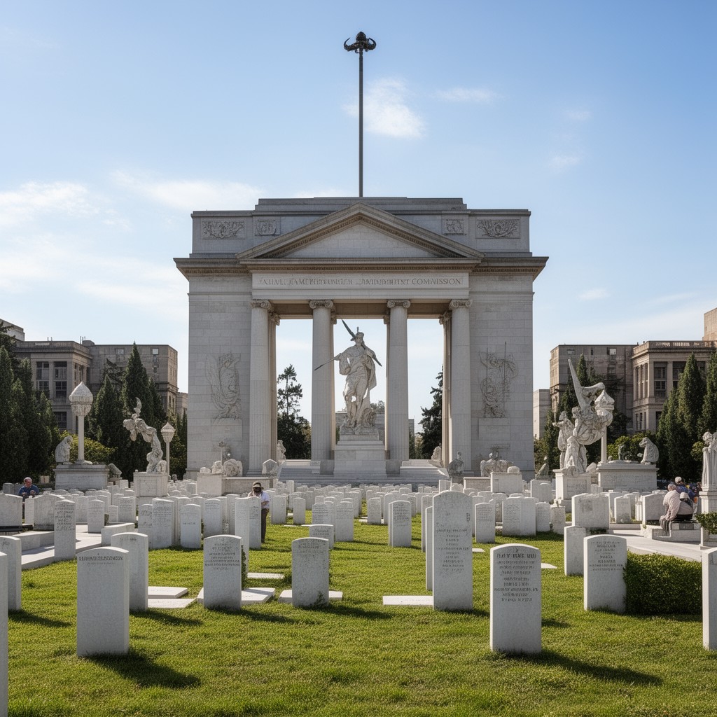 AI-generated illustration of American Battle Monuments Commission