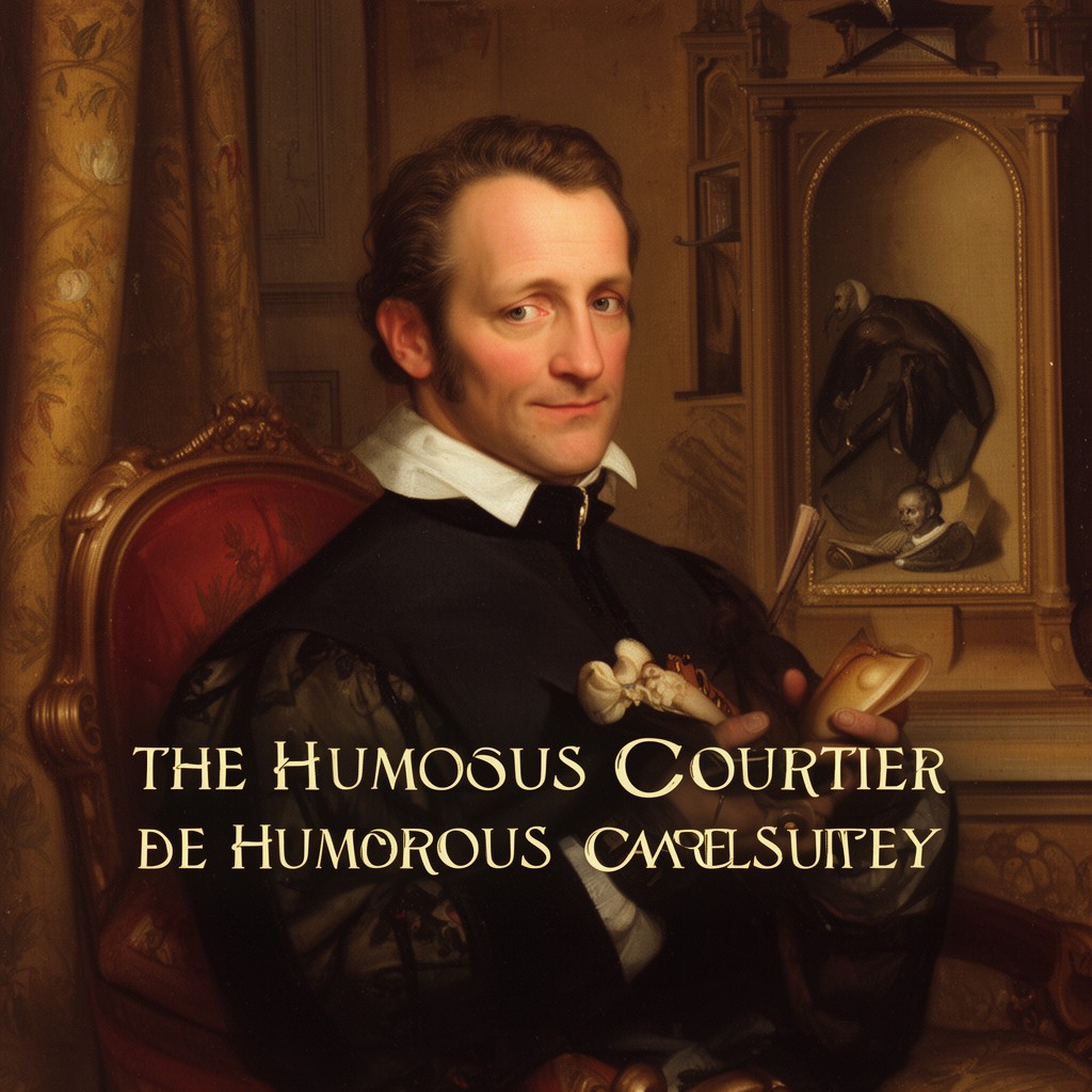 AI-generated illustration of The Humorous Courtier