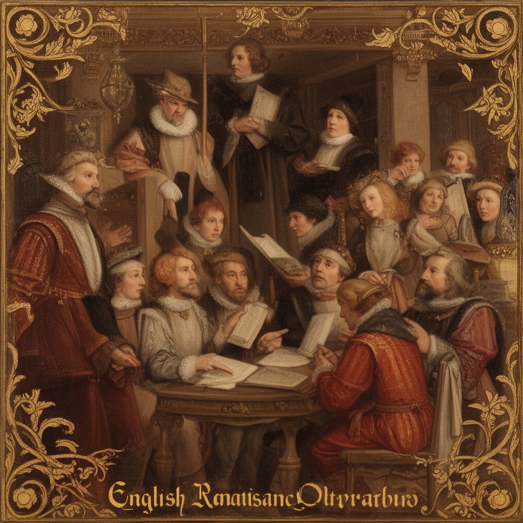 AI-generated illustration of English Renaissance drama