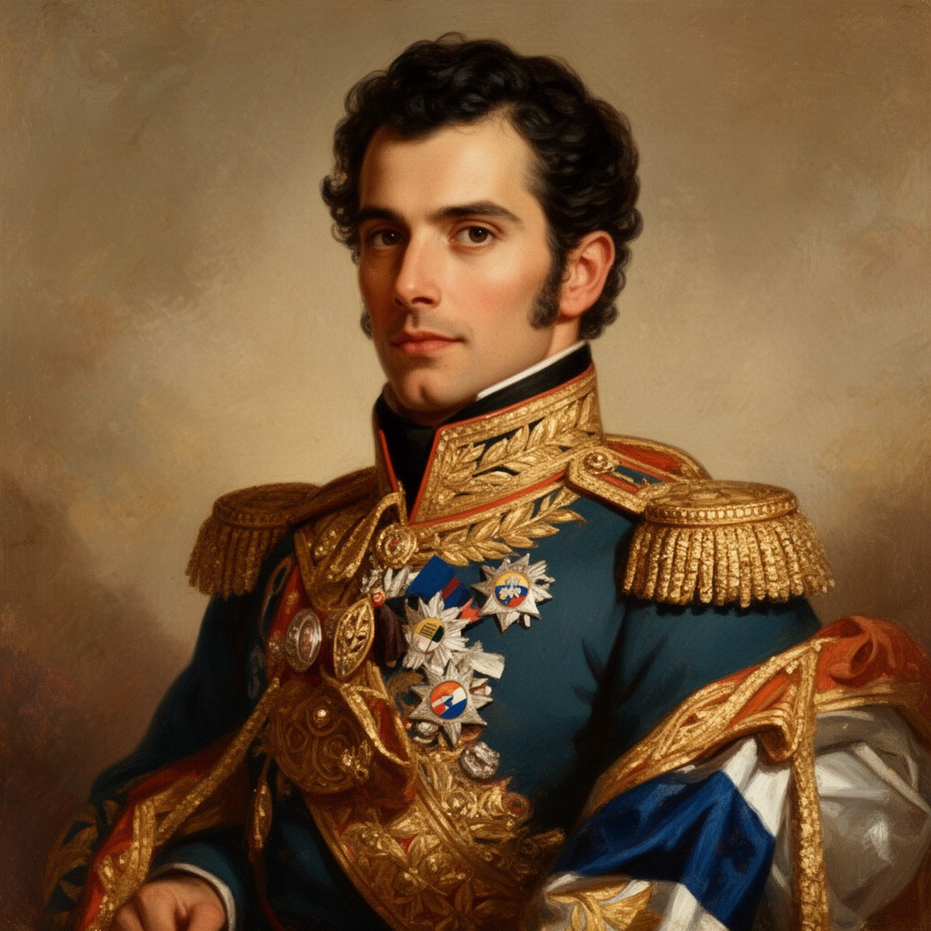 AI-generated illustration of Simón Bolívar