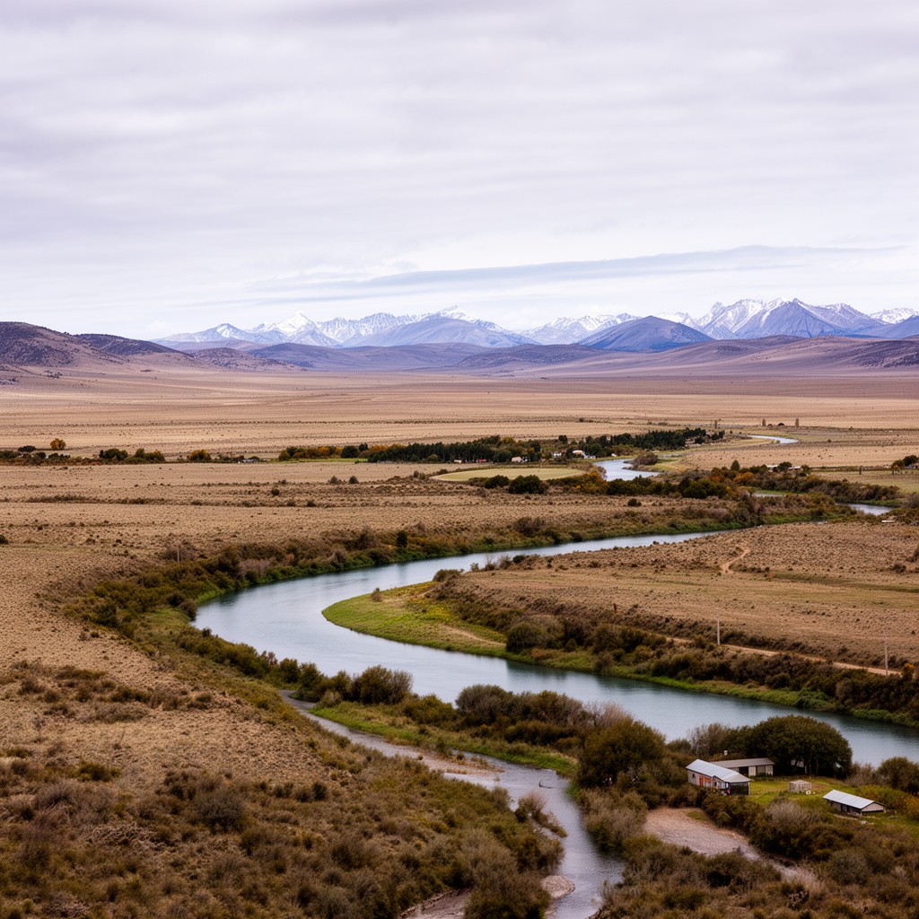 AI-generated illustration of Chubut River