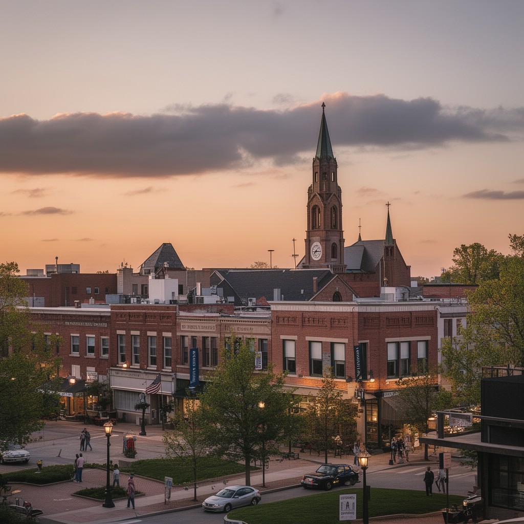AI-generated illustration of Maryville, Missouri, United States