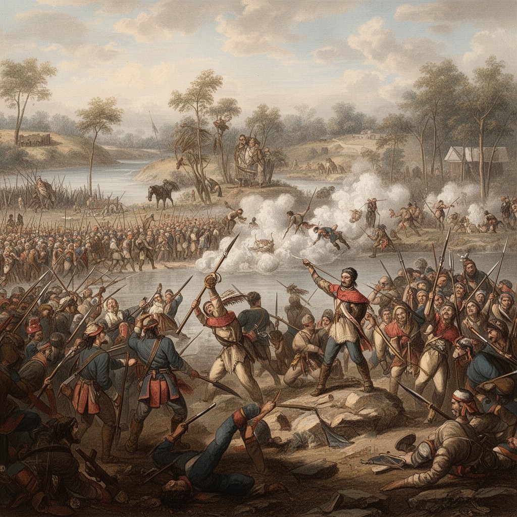 AI-generated illustration of Battle of Wisconsin Heights