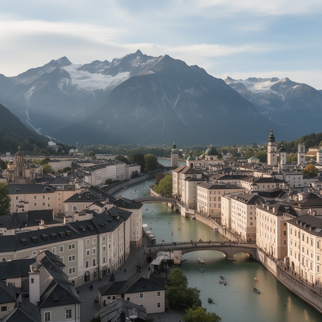 AI-generated illustration of Salzburg