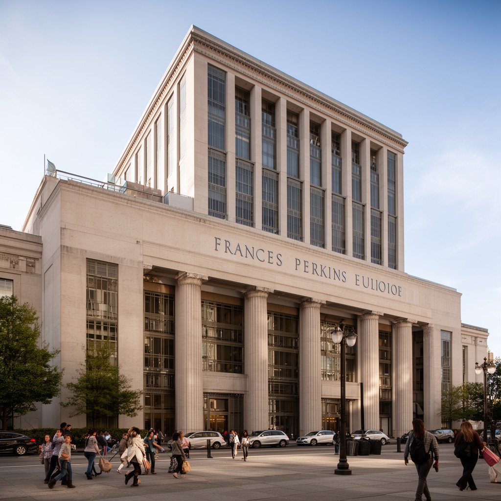 AI-generated illustration of Frances Perkins Building
