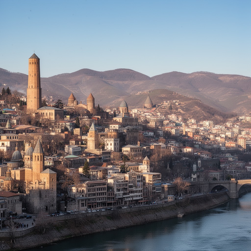AI-generated illustration of Tbilisi