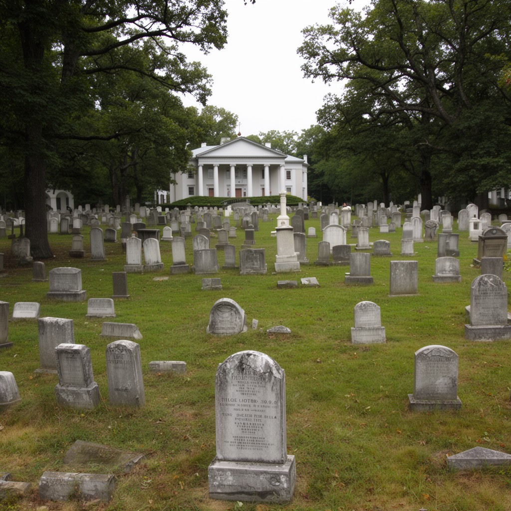 AI-generated illustration of Monticello cemetery
