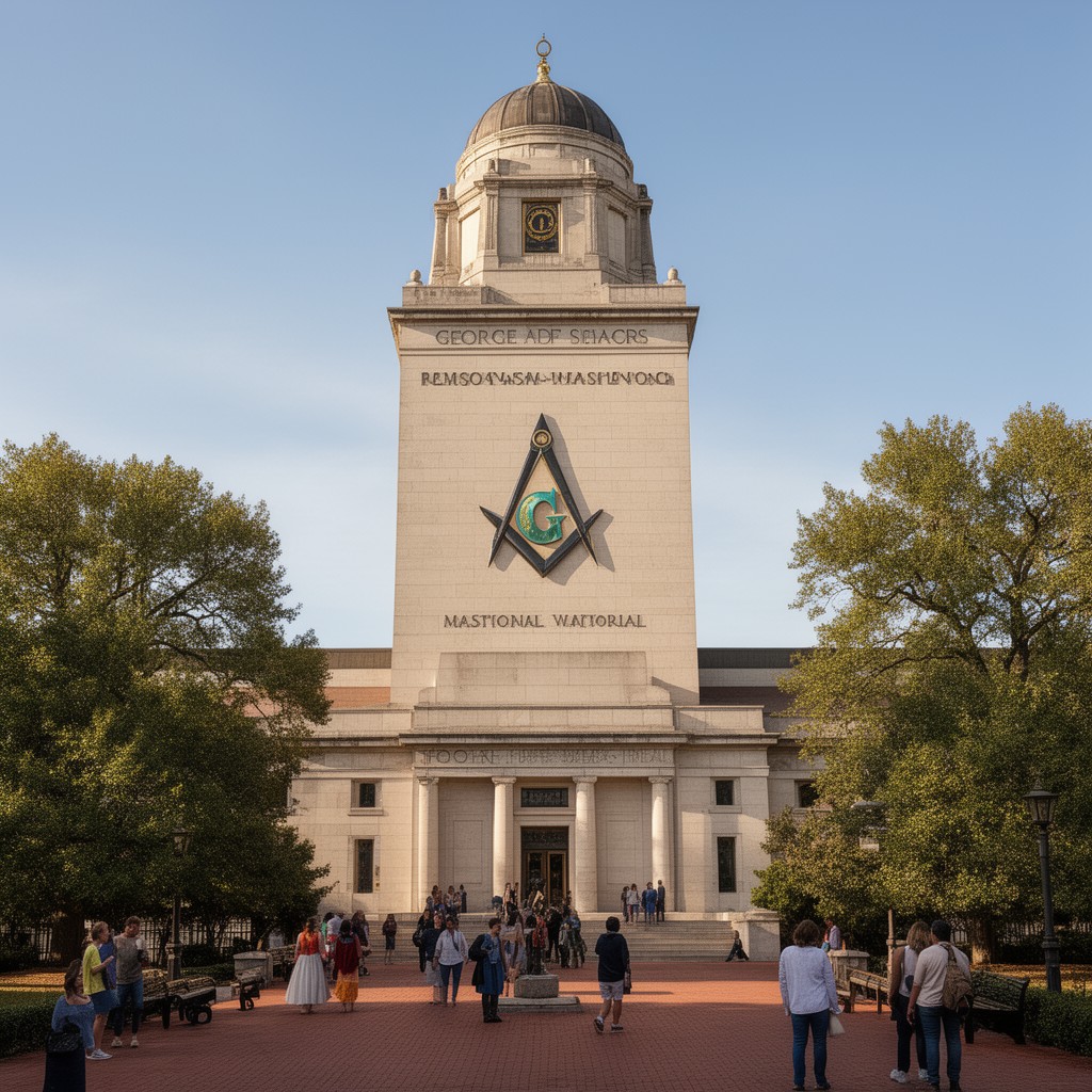 AI-generated illustration of George Washington Masonic National Memorial