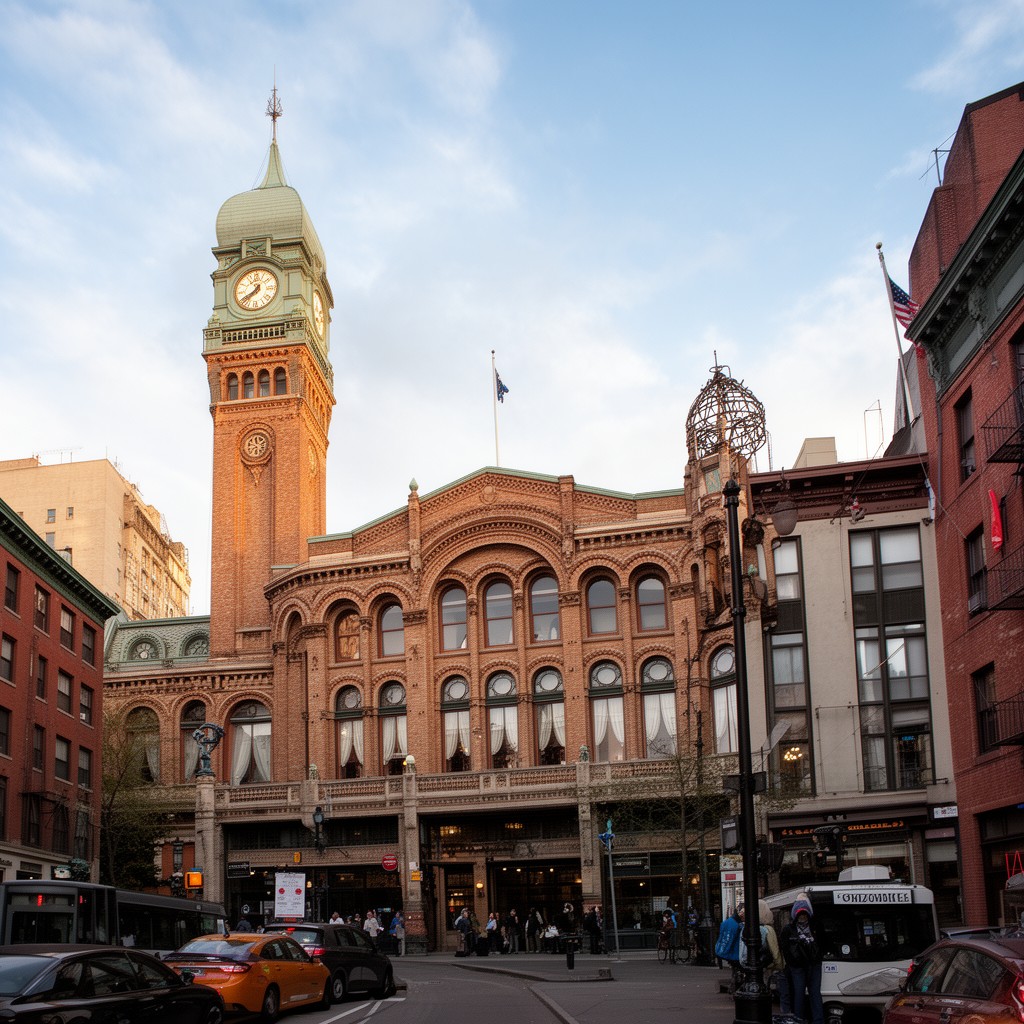 AI-generated illustration of Jefferson Market Courthouse