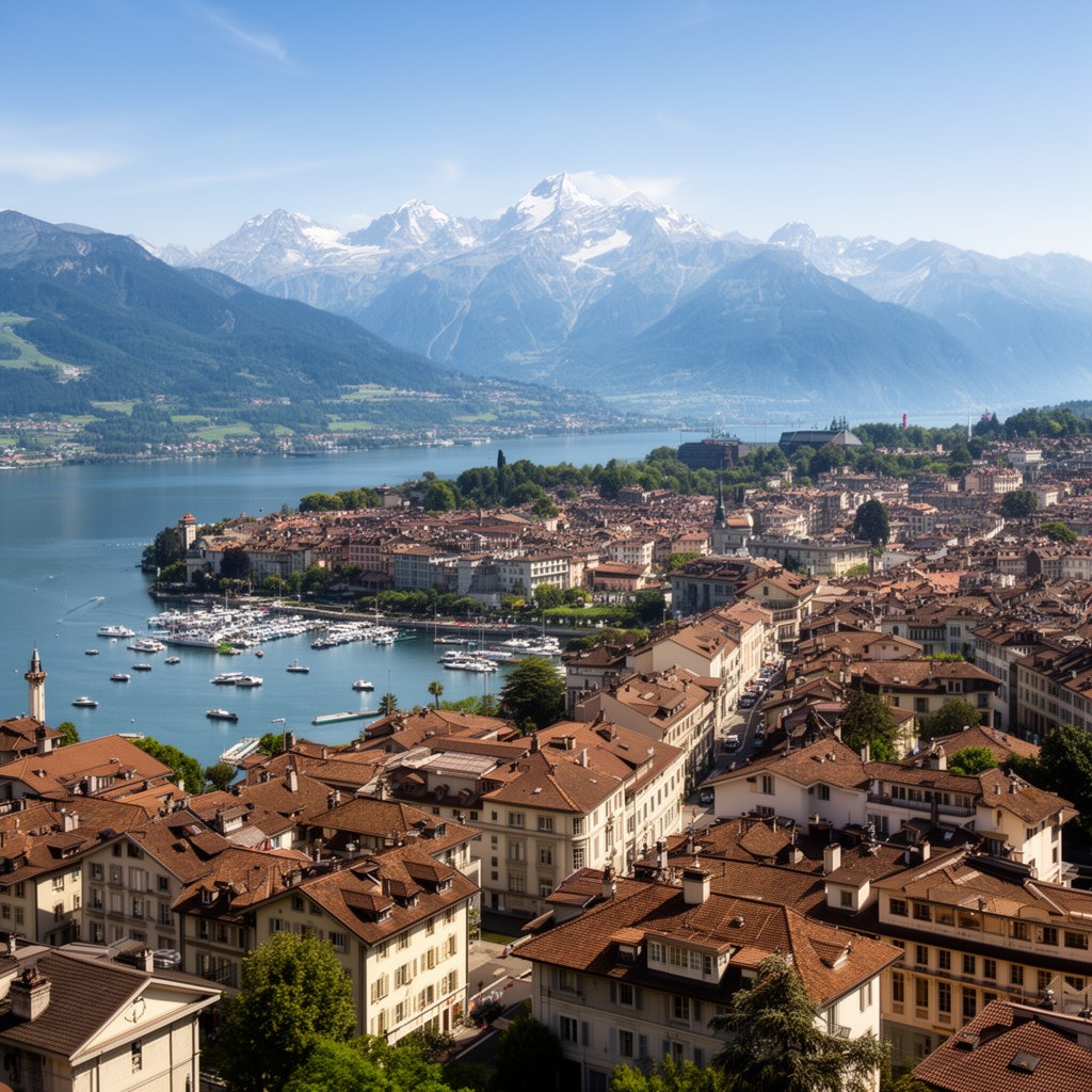AI-generated illustration of Western Switzerland