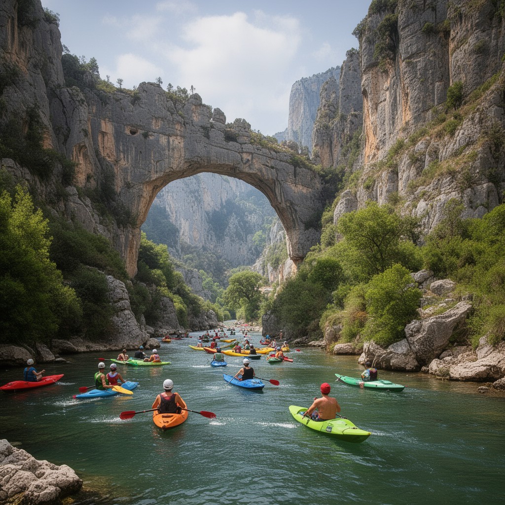 AI-generated illustration of Ardèche River