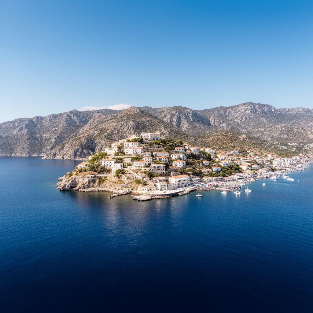 AI-generated illustration of island of Patmos