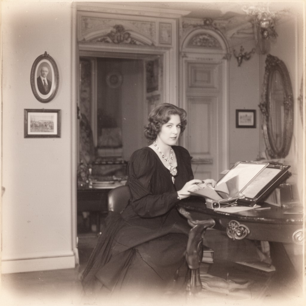 AI-generated illustration of Mary, Princess Royal and Countess of Harewood