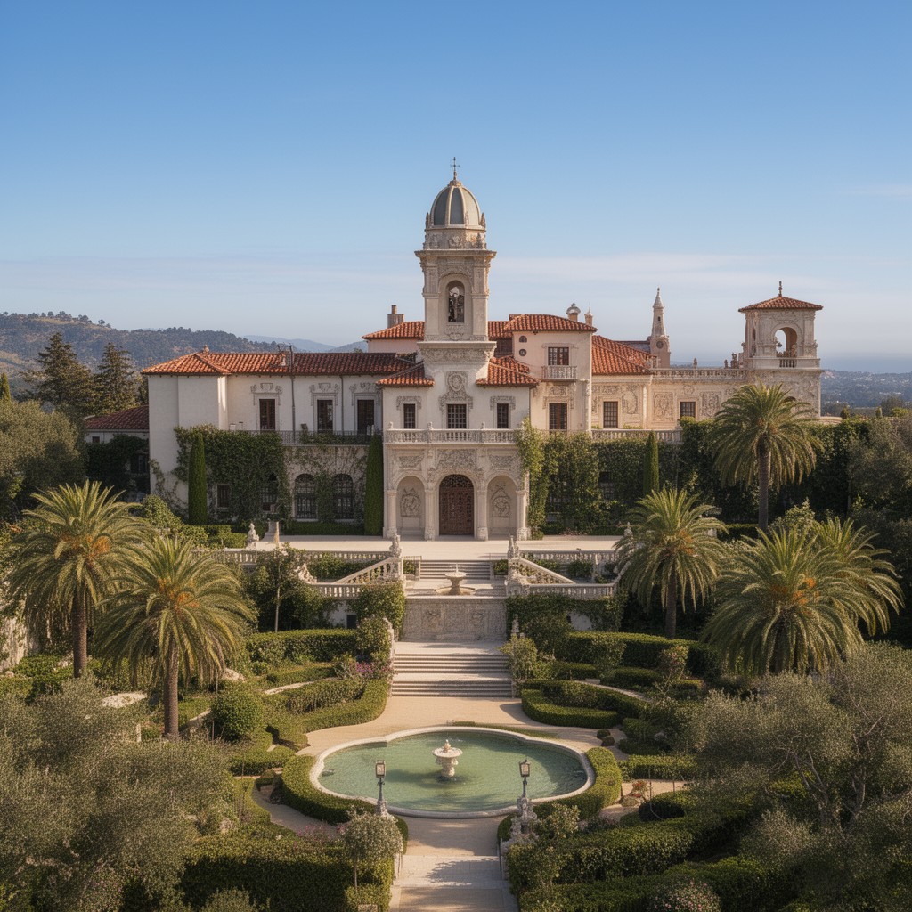 AI-generated illustration of Hearst San Simeon State Historical Monument (Hearst Castle)