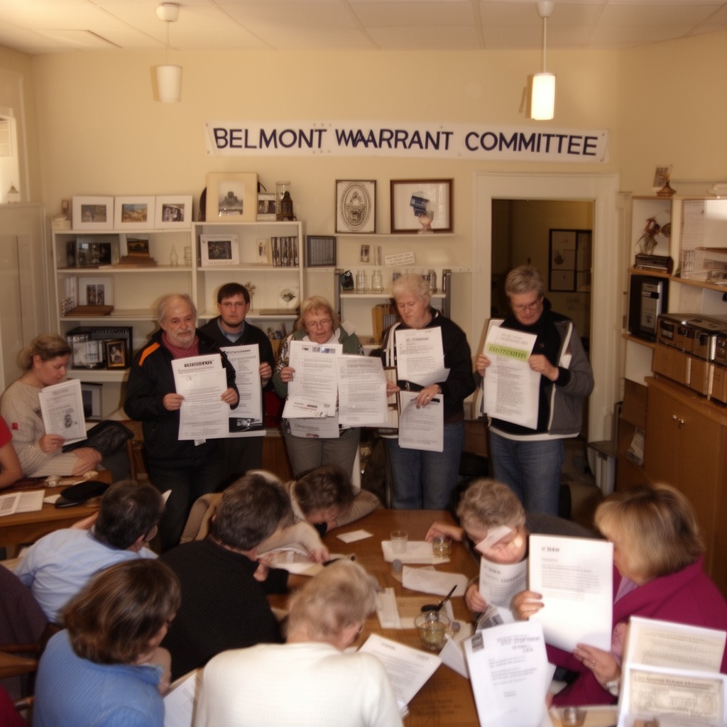 AI-generated illustration of Belmont Warrant Committee