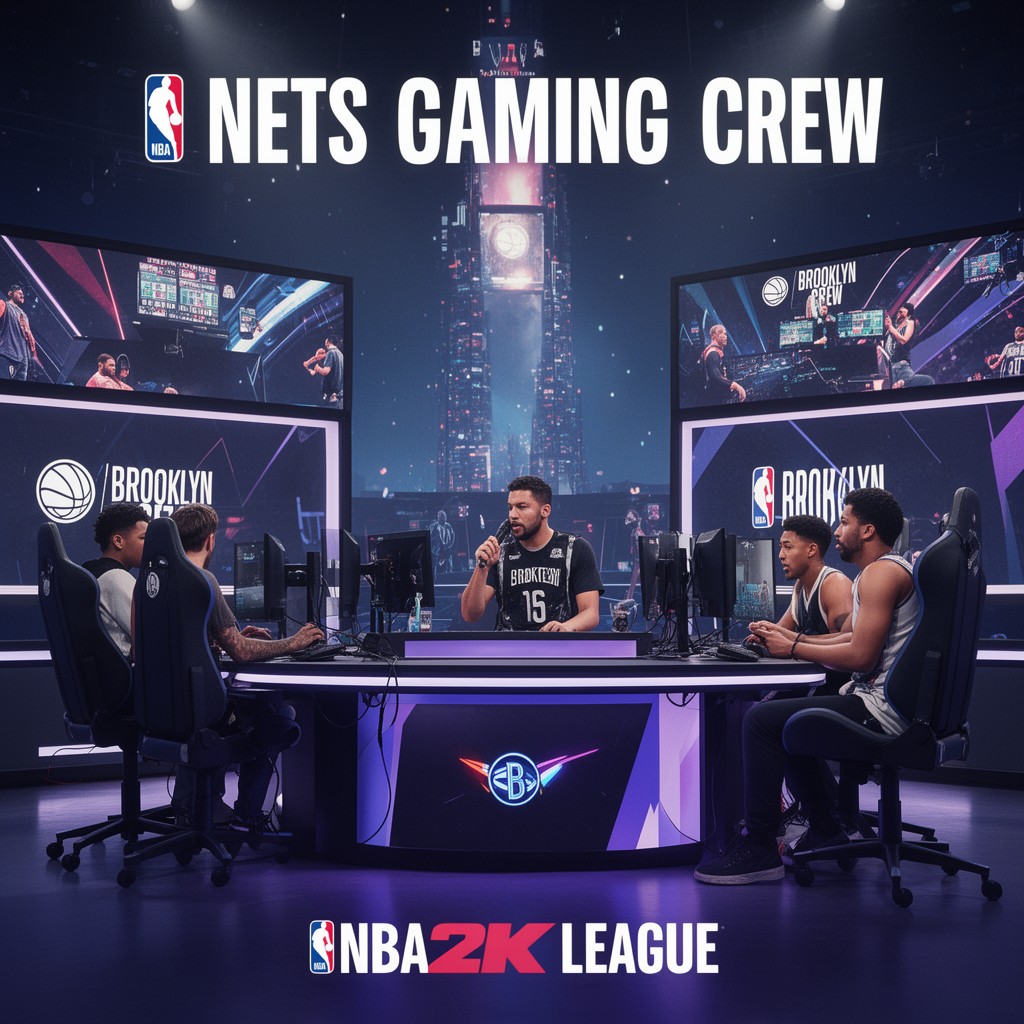 AI-generated illustration of Nets Gaming Crew
