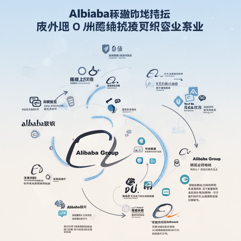 AI-generated illustration of Alibaba Group (minority stake holder context; ownership structure complex)