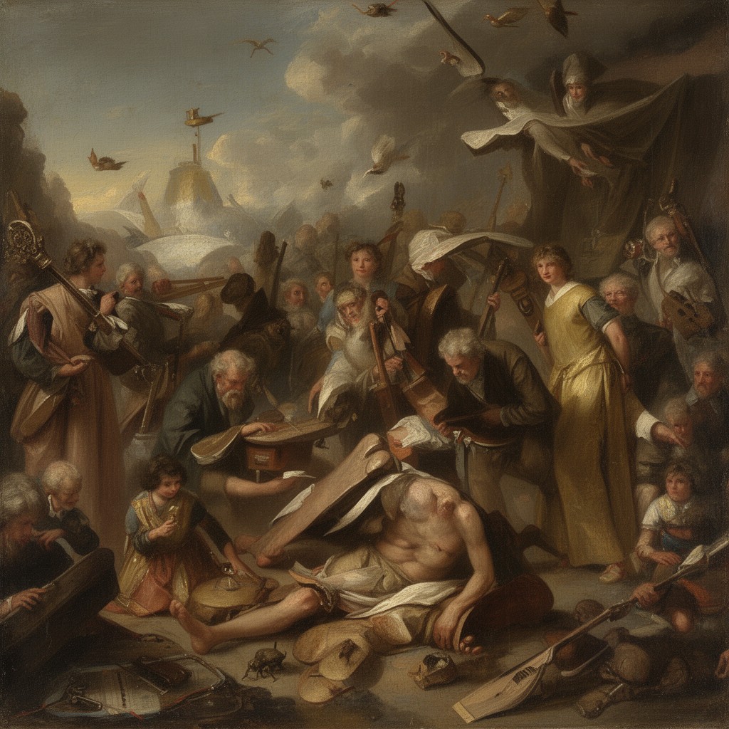 AI-generated illustration of Western canon of art