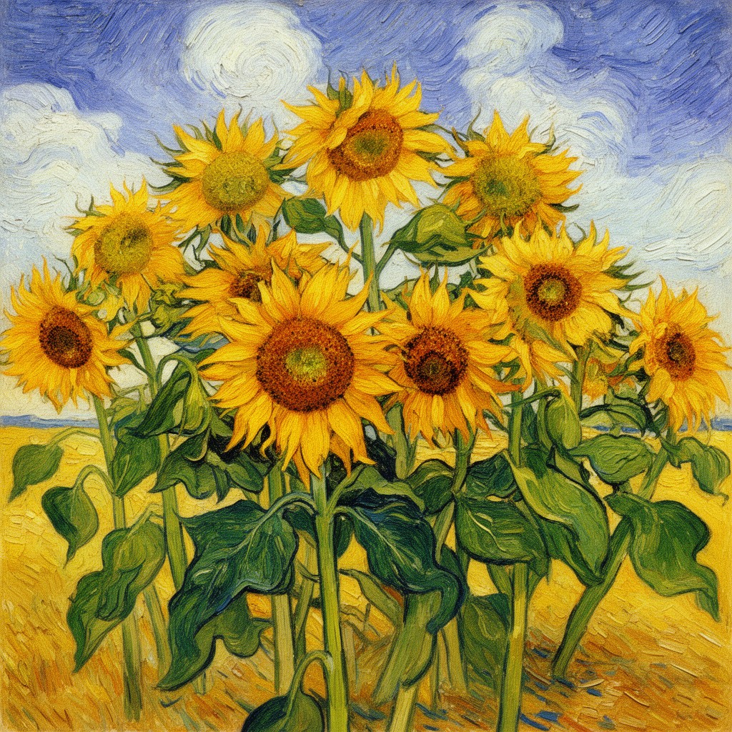 AI-generated illustration of Sunflowers