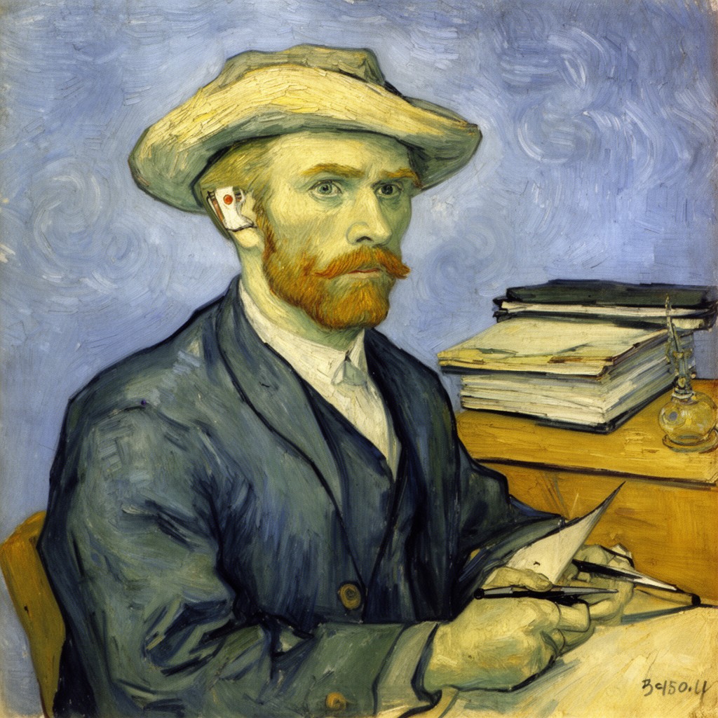 AI-generated illustration of Self-Portrait with Bandaged Ear