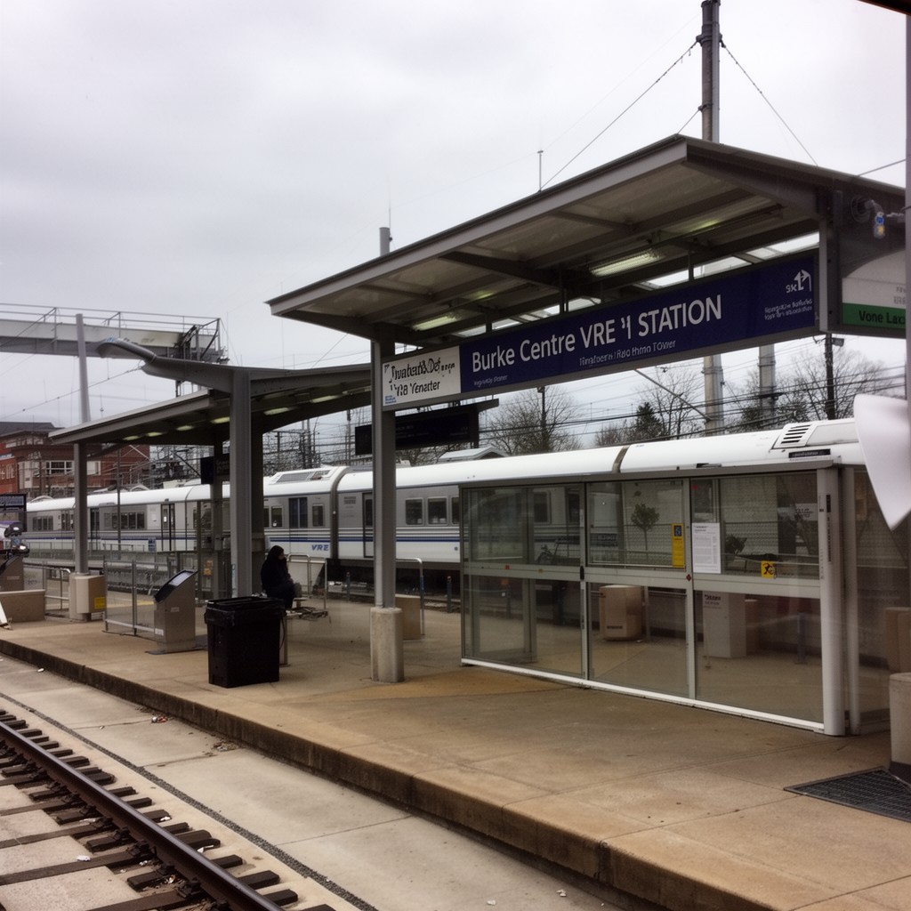 AI-generated illustration of Burke Centre VRE station