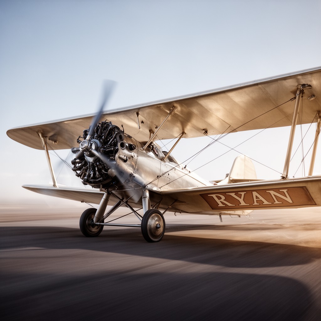 AI-generated illustration of Ryan NYP monoplane
