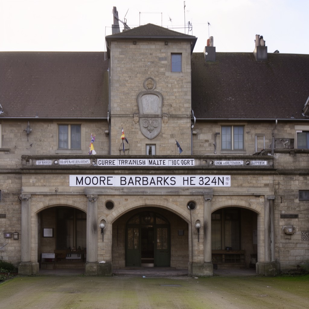 AI-generated illustration of Moore Barracks