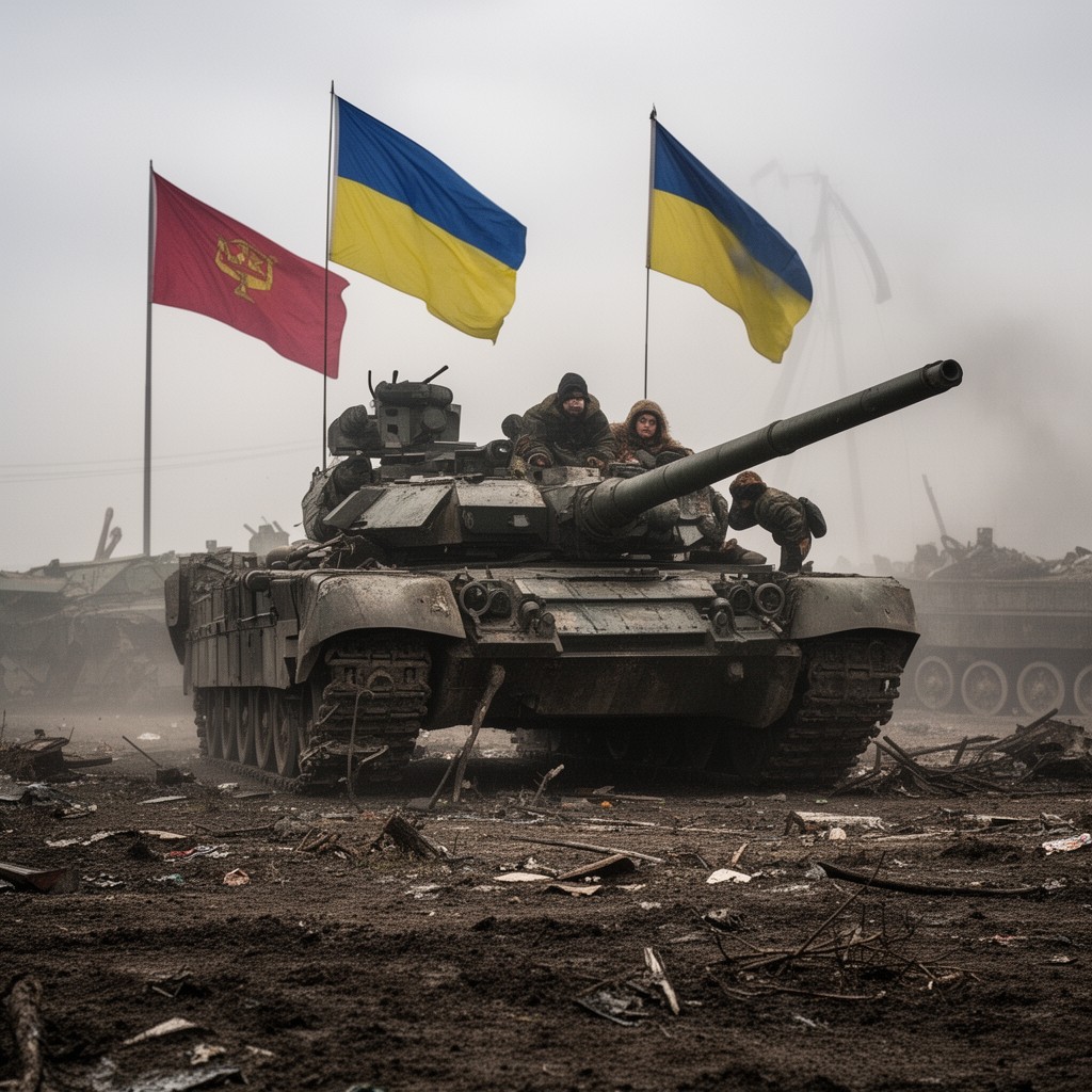 AI-generated illustration of Russo-Ukrainian War