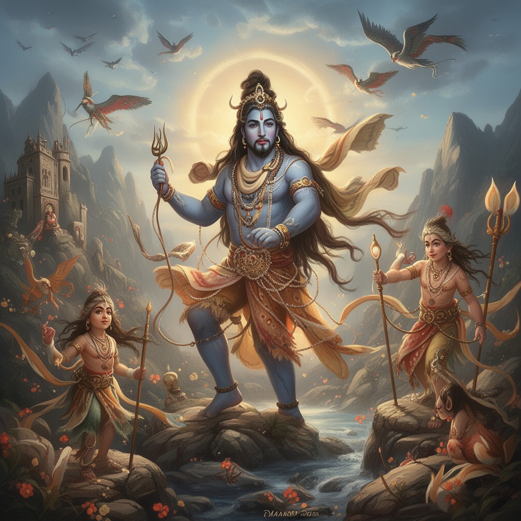 AI-generated illustration of Shiva