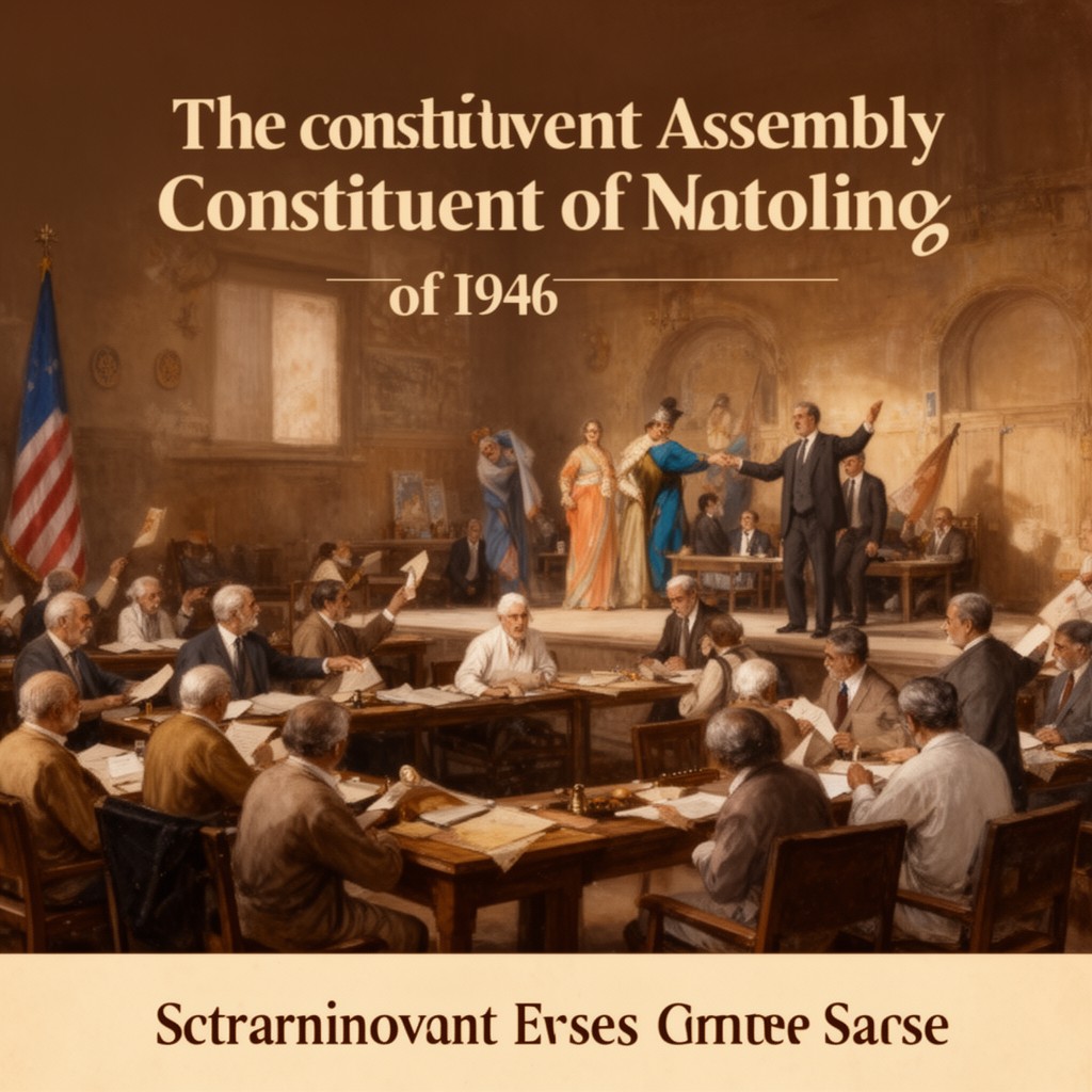 AI-generated illustration of Constituent Assembly of India