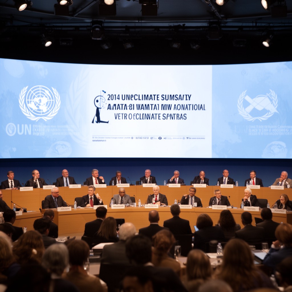 AI-generated illustration of 2014 UN Climate Summit