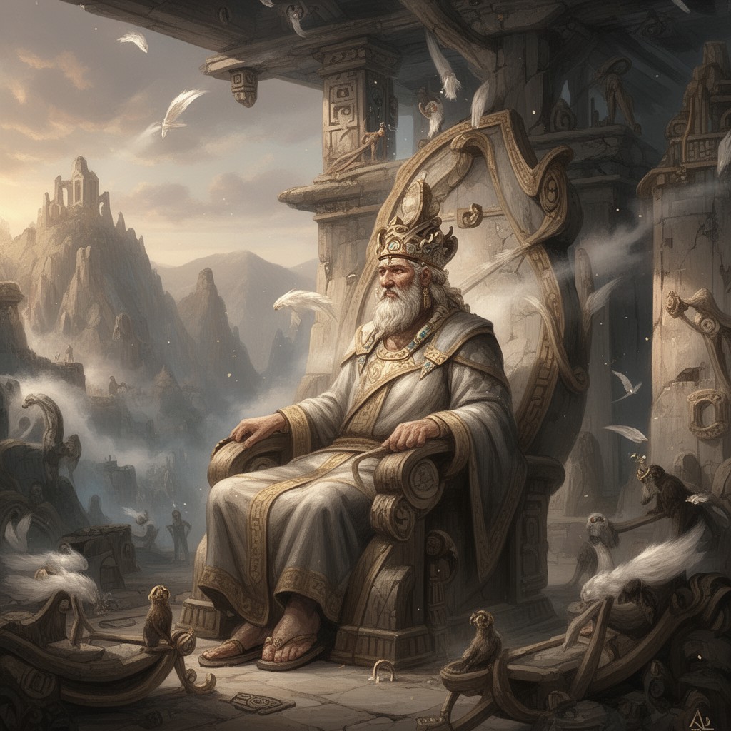 AI-generated illustration of Alcinous