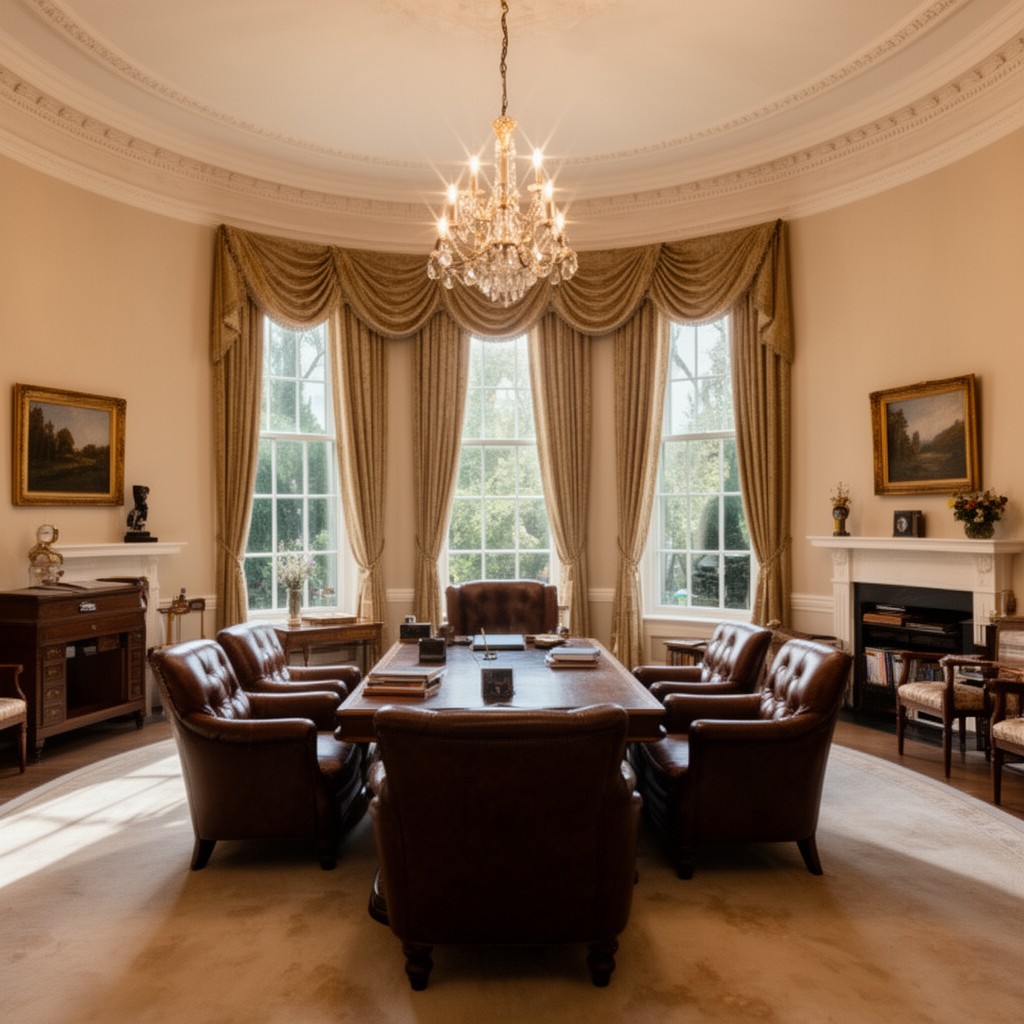 AI-generated illustration of Oval Office