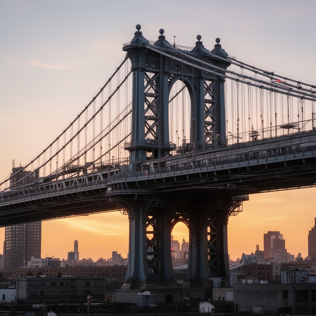AI-generated illustration of Williamsburg Bridge