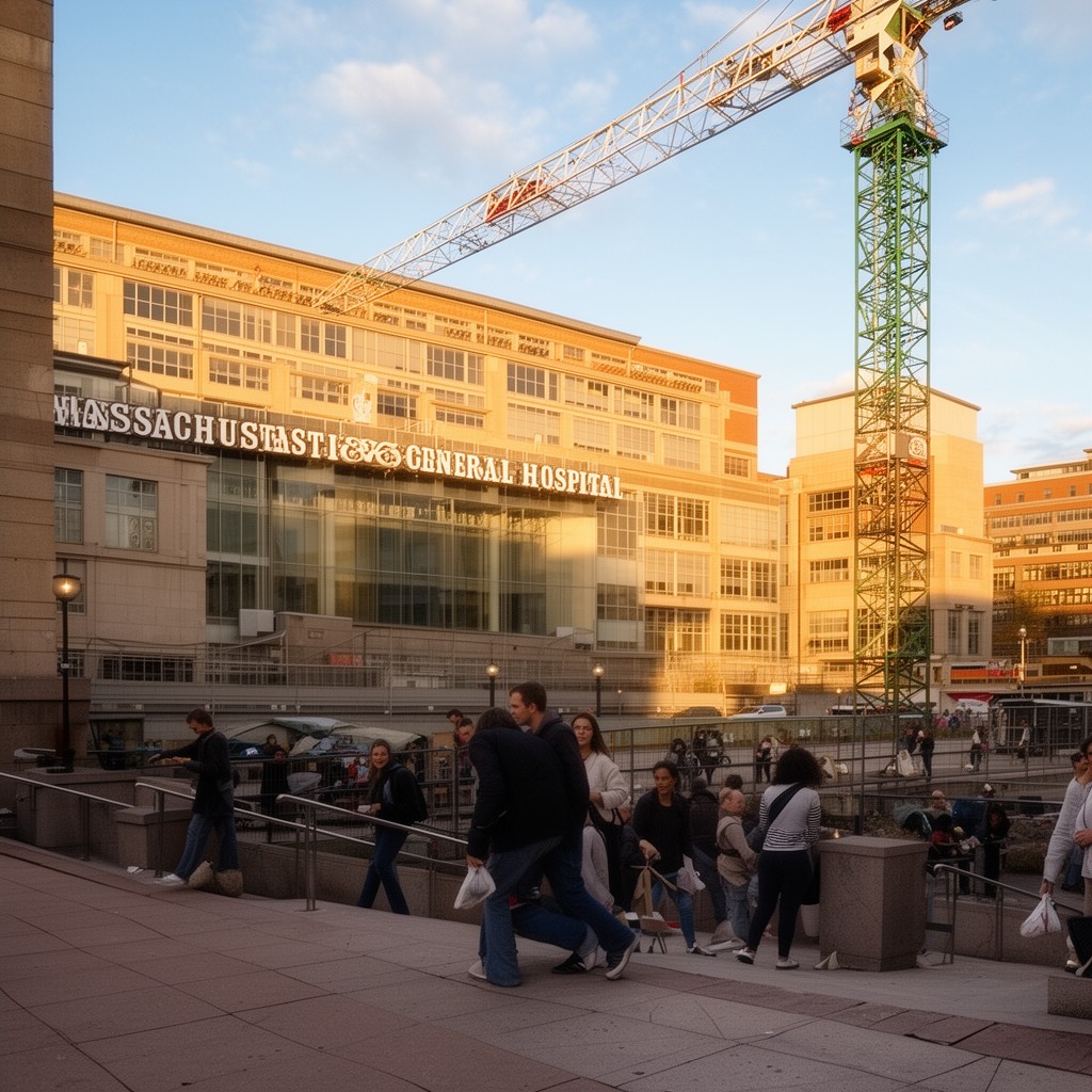 AI-generated illustration of Massachusetts General Hospital