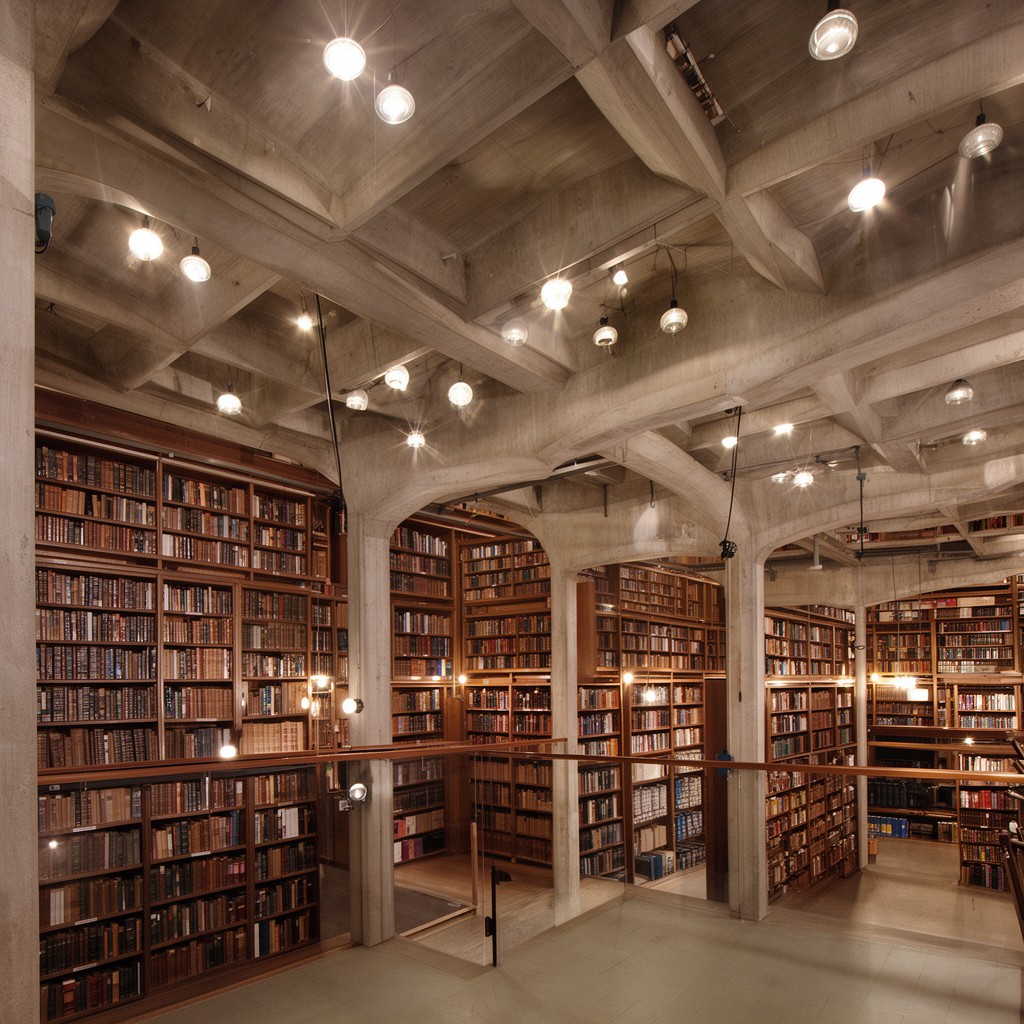 AI-generated illustration of Beinecke Rare Book & Manuscript Library