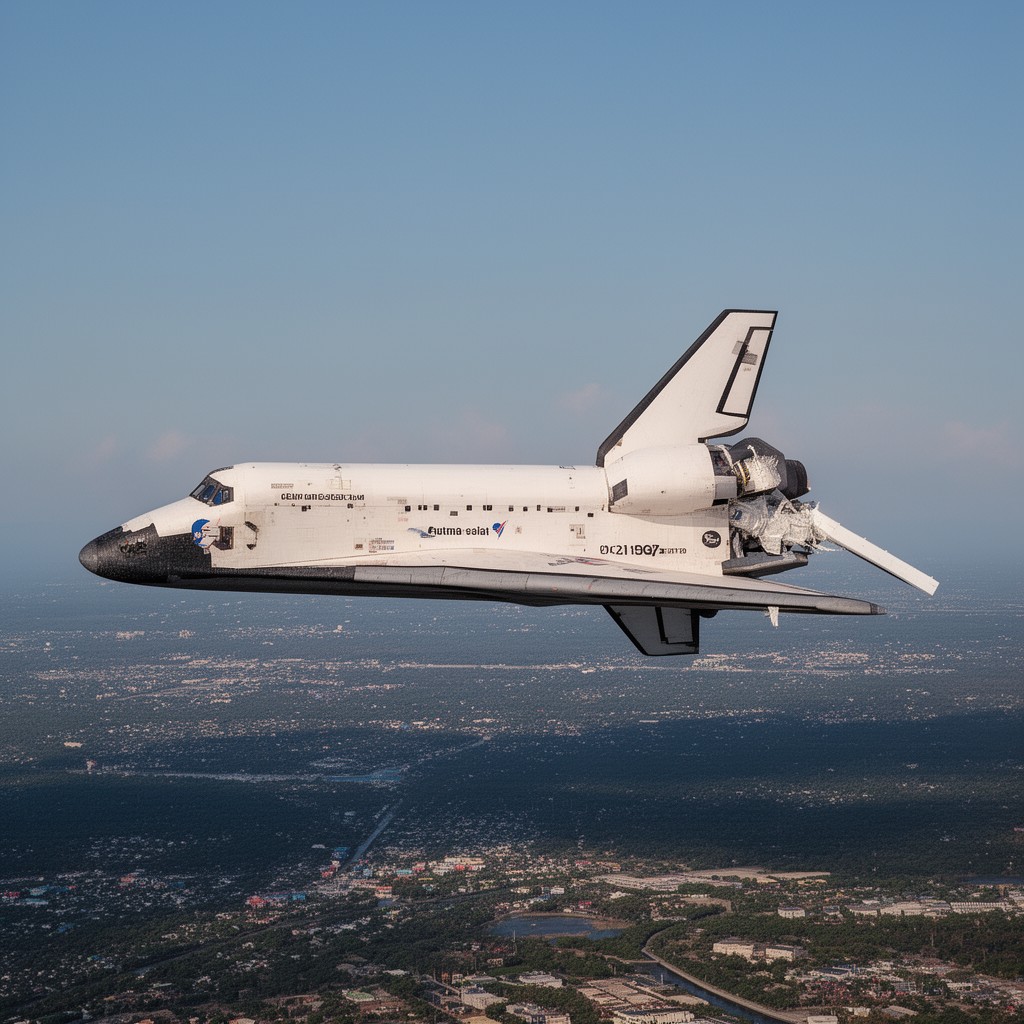 AI-generated illustration of Space Shuttle Discovery