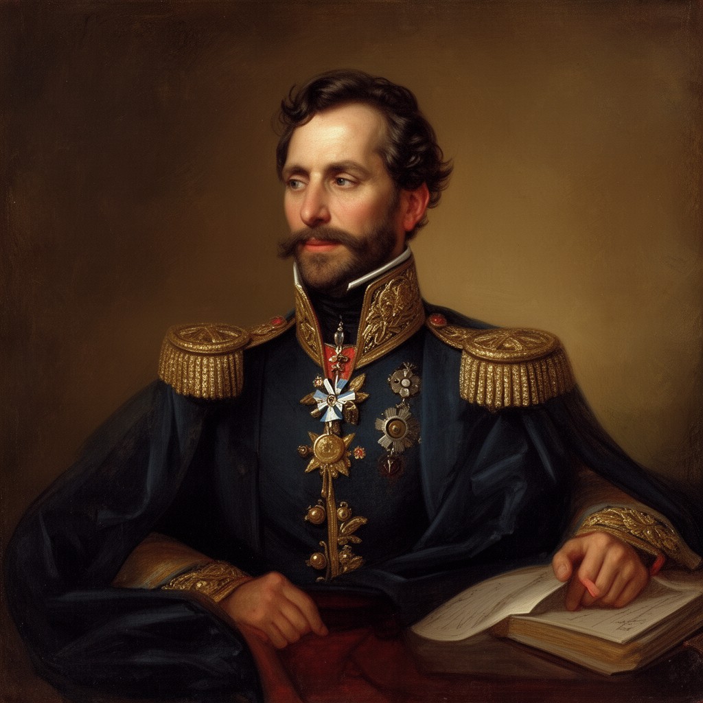 AI-generated illustration of José de San Martín