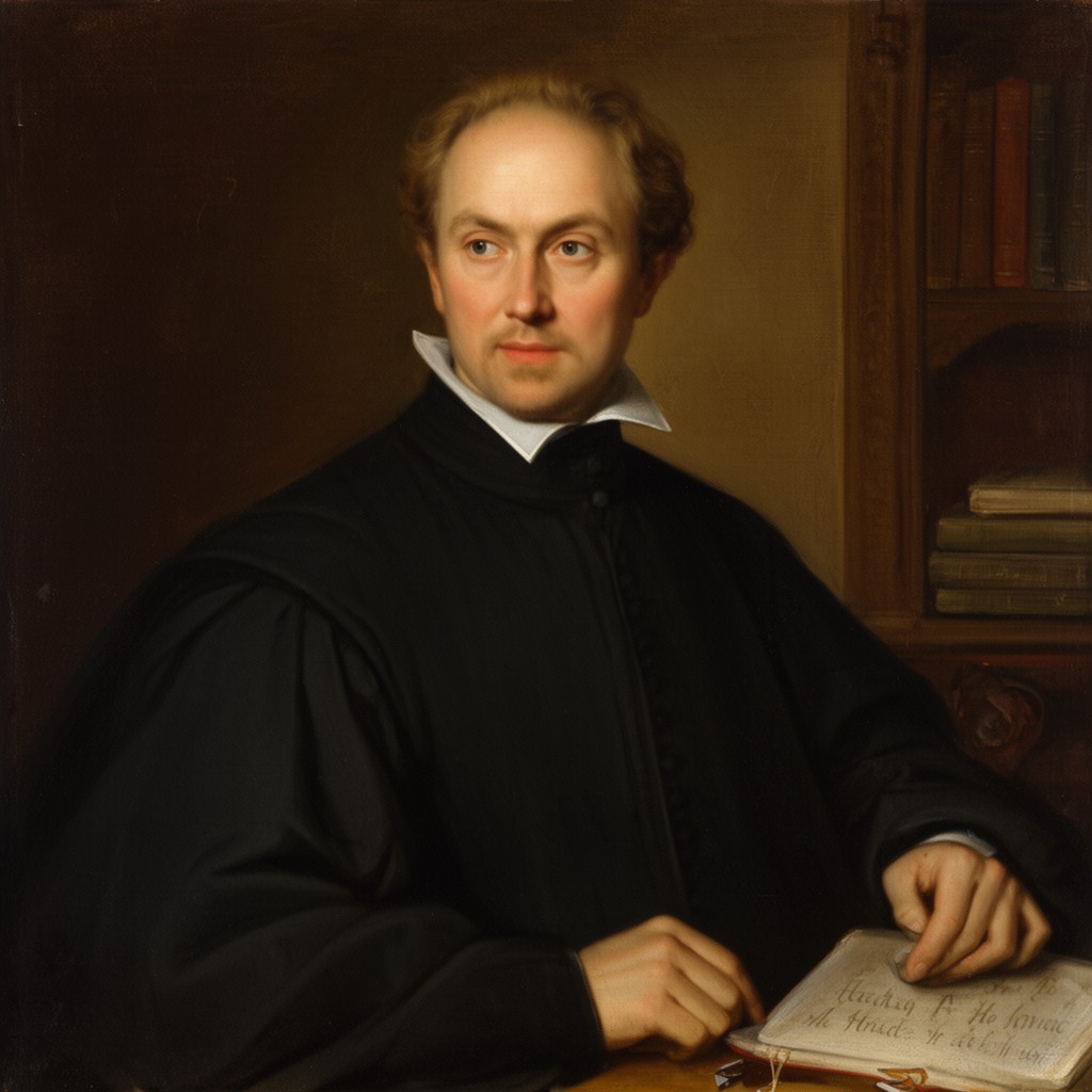 AI-generated illustration of William Harvey