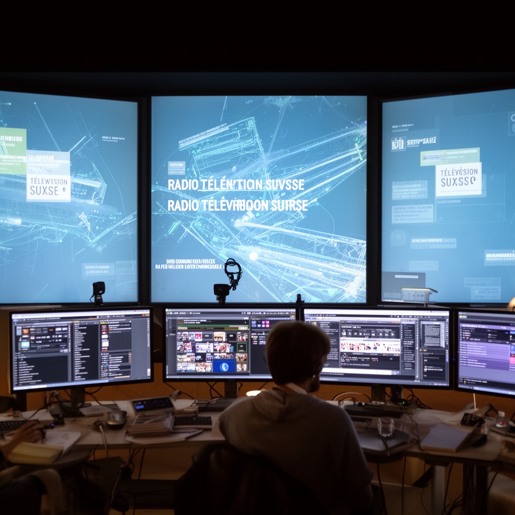 AI-generated illustration of Radio Télévision Suisse