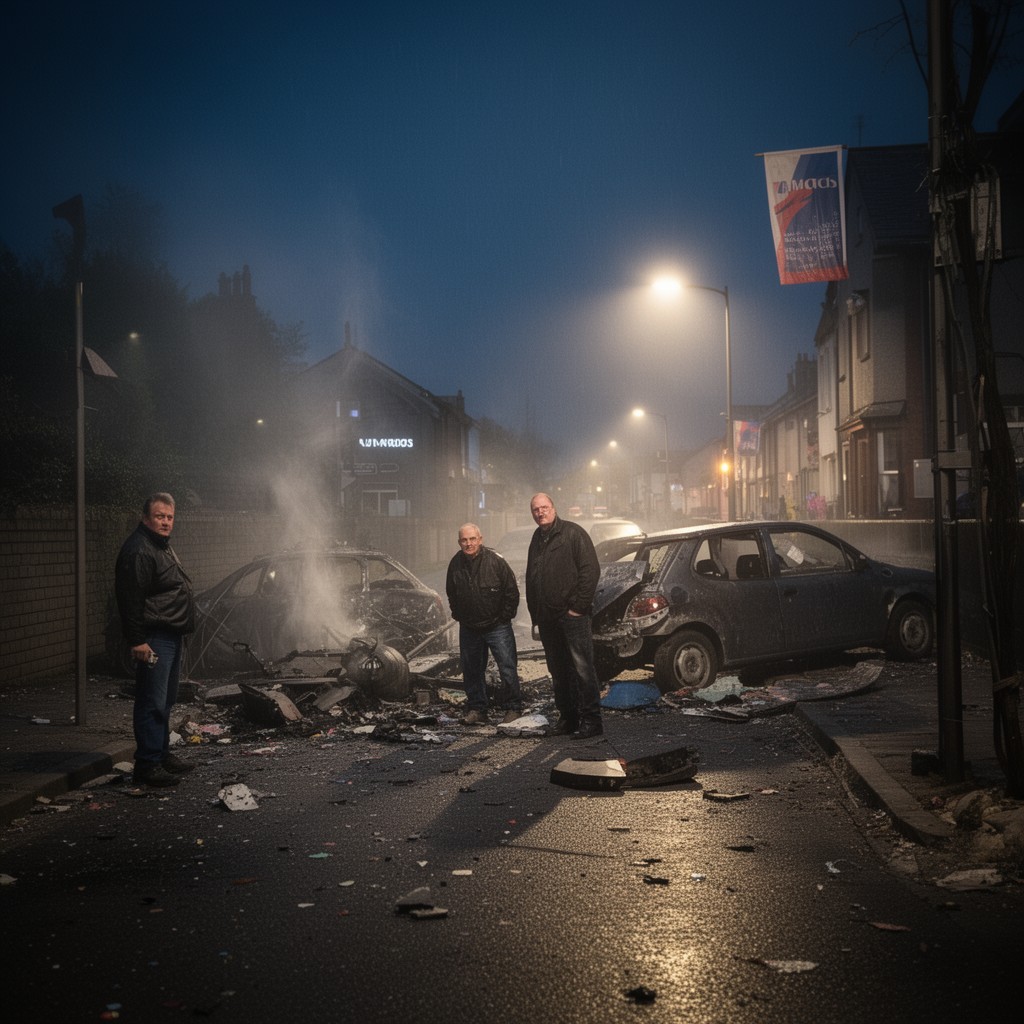 AI-generated illustration of Omagh bombing