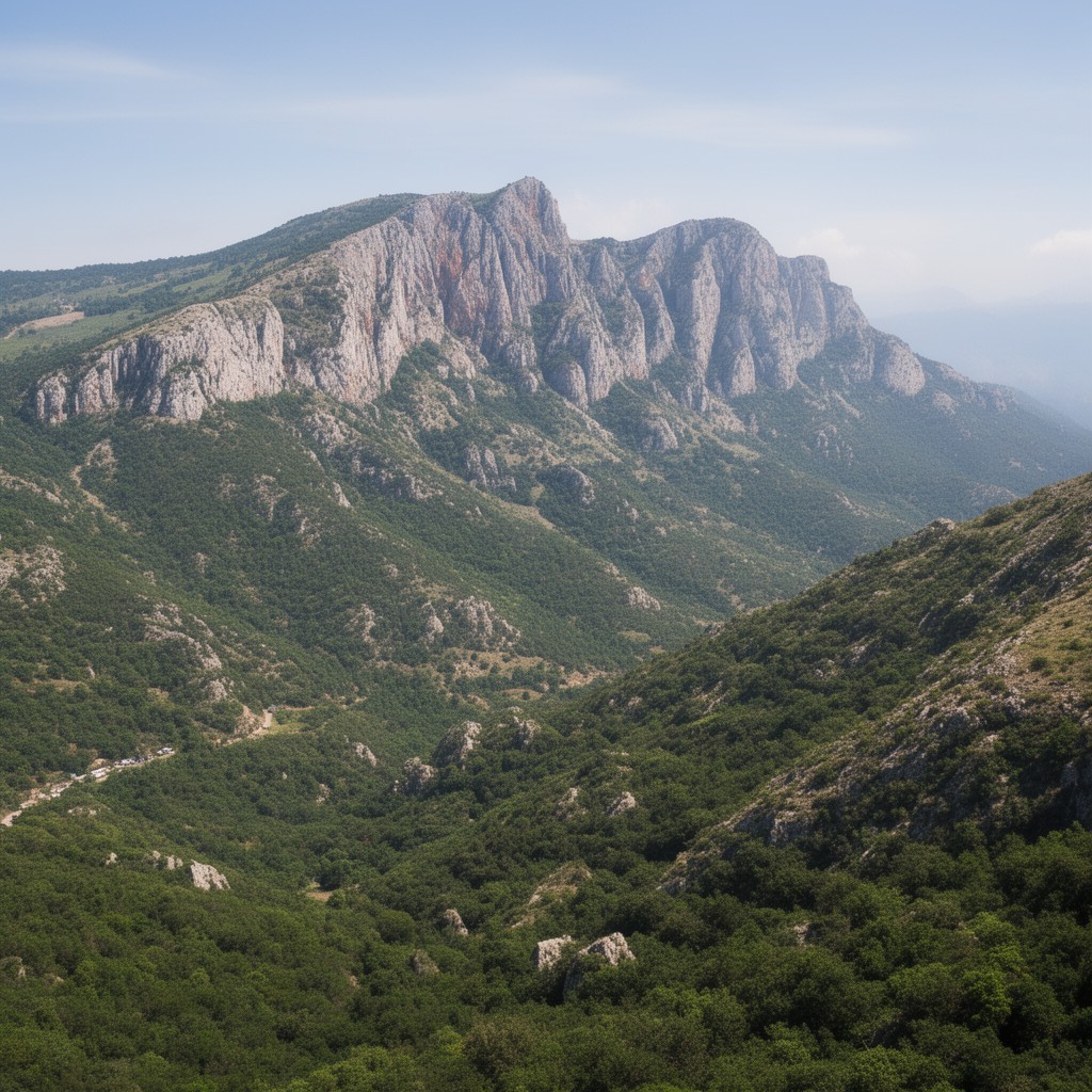 AI-generated illustration of Crimean Mountains