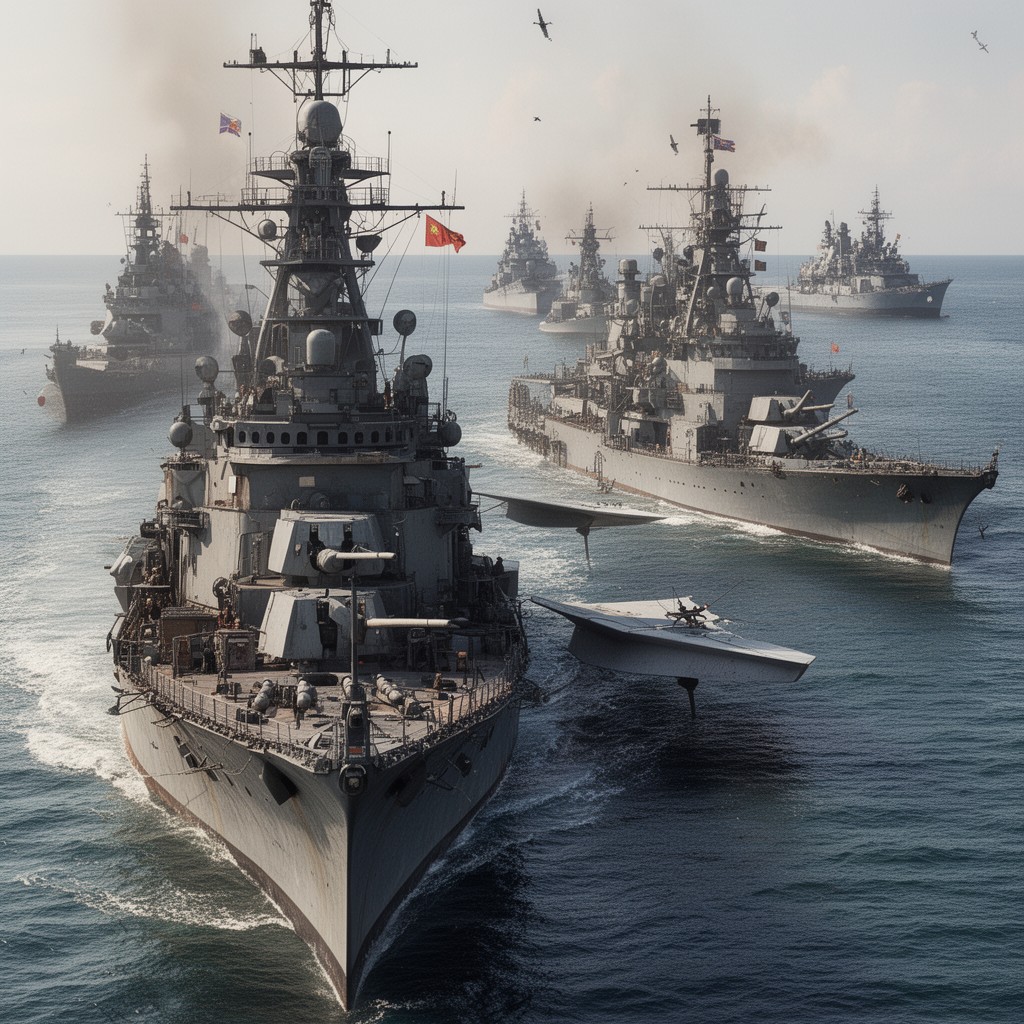 AI-generated illustration of Soviet Black Sea Fleet