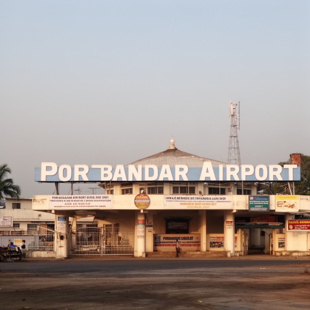 AI-generated illustration of Porbandar Airport