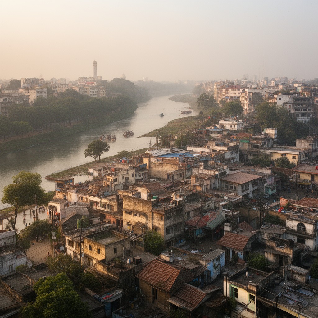 AI-generated illustration of Sabarmati River