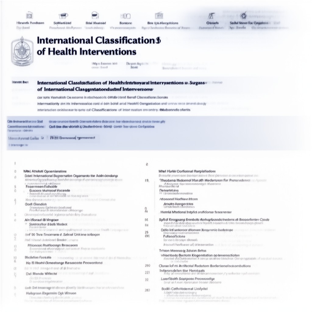 AI-generated illustration of International Classification of Health Interventions
