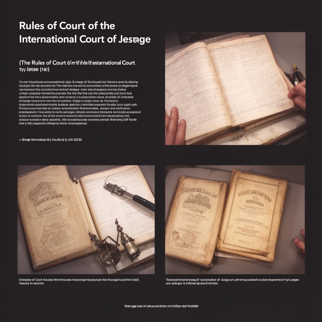 AI-generated illustration of Rules of Court of the International Court of Justice