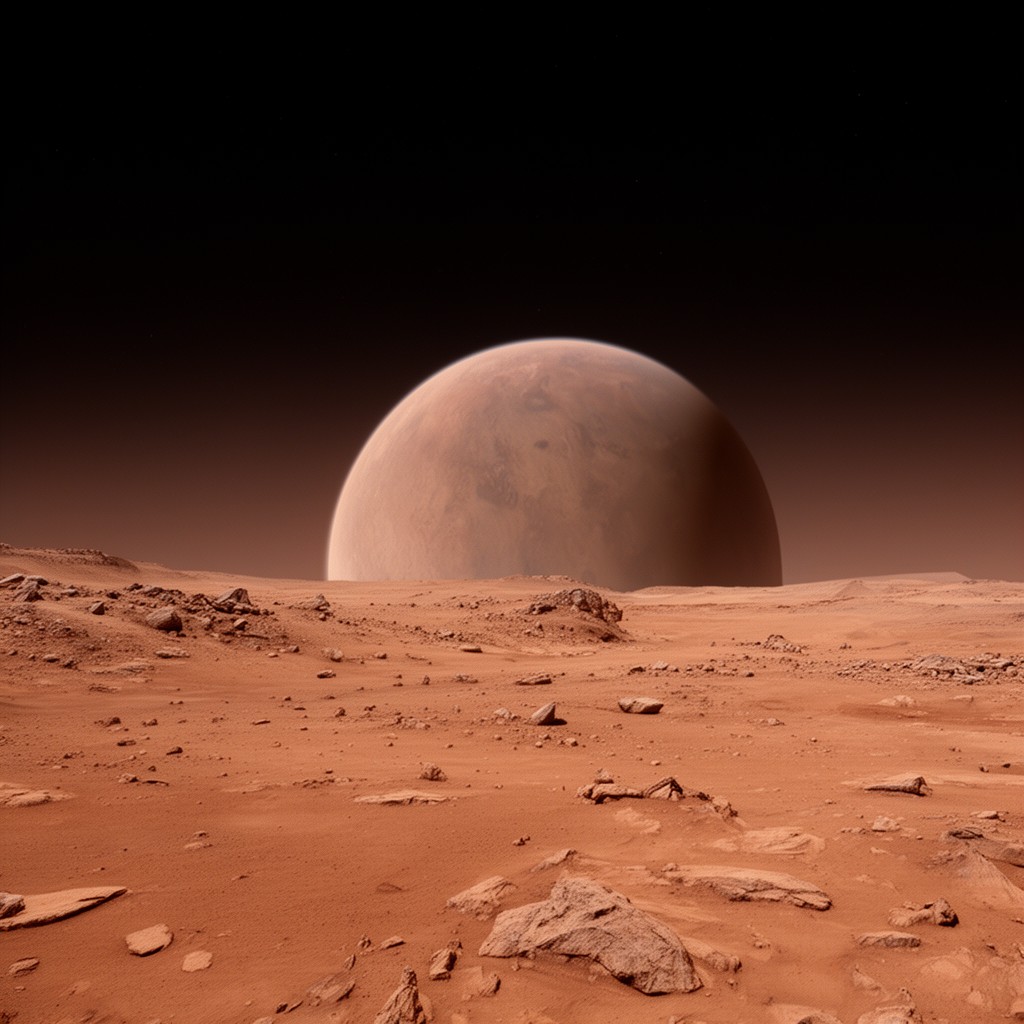 AI-generated illustration of Mars