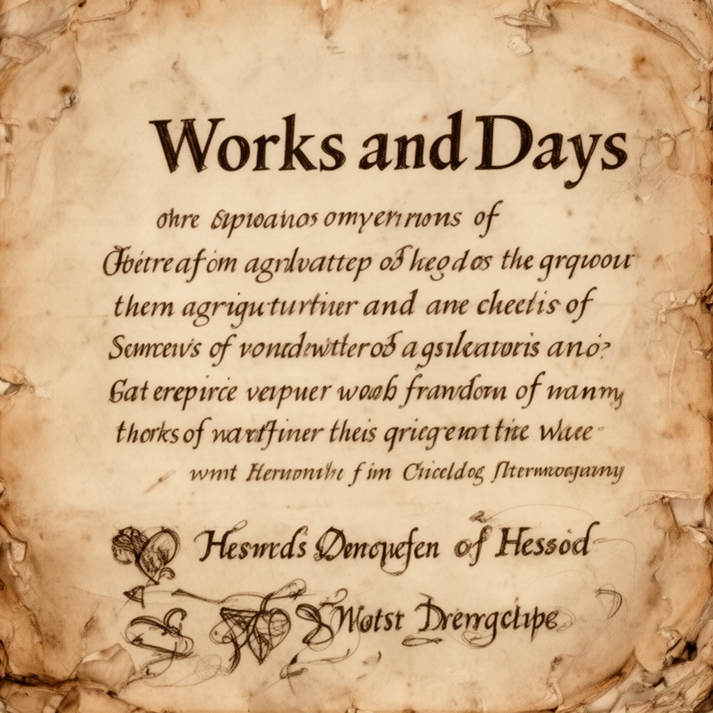 AI-generated illustration of Hesiod's Works and Days
