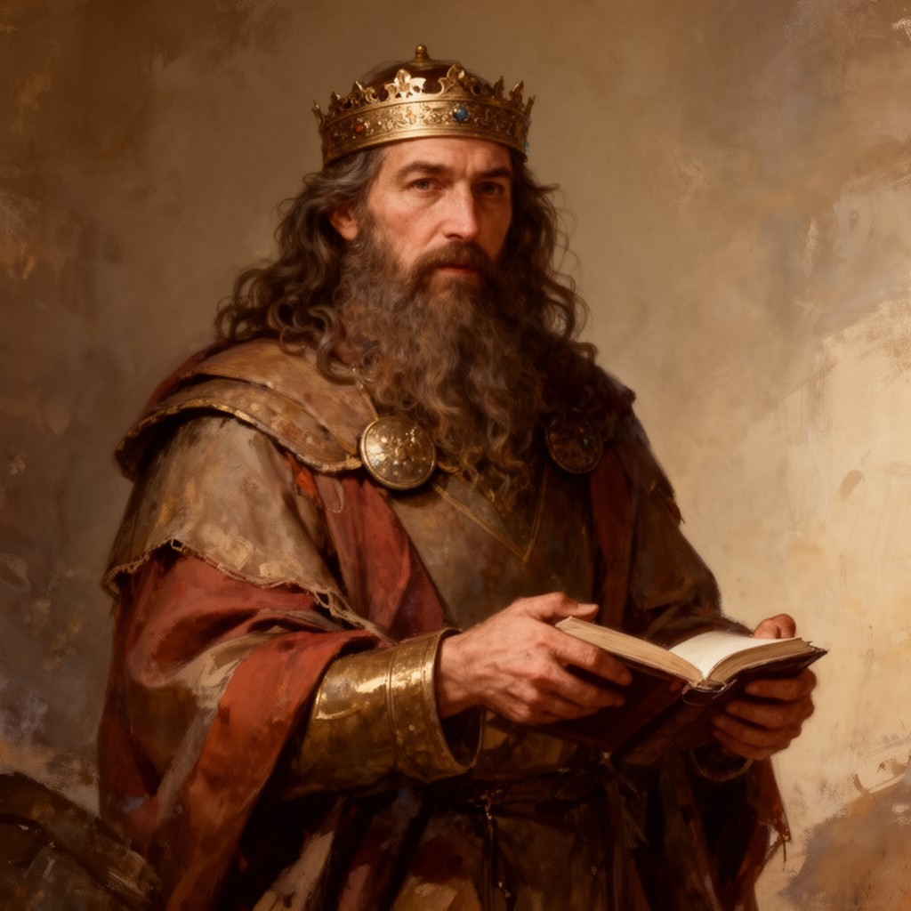 AI-generated illustration of King Saul